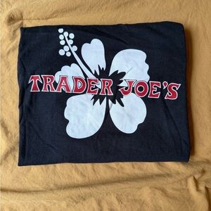 Trader Joe's Black Hibiscus T-Shirt - Large